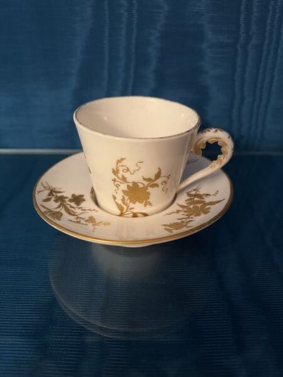 SÈVRES.
Sunken porcelain goblet and saucer...
