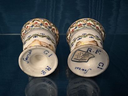 SÈVRES. 
Pair of porcelain ice cups with...