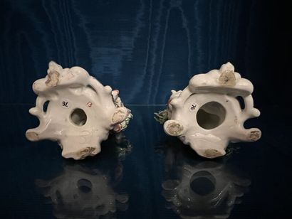 ENGLAND.
Two porcelain pendant groups depicting...