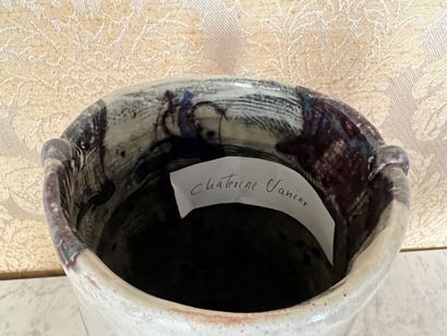 Catherine VANIER (née en 1943).
Vase cylindrique...