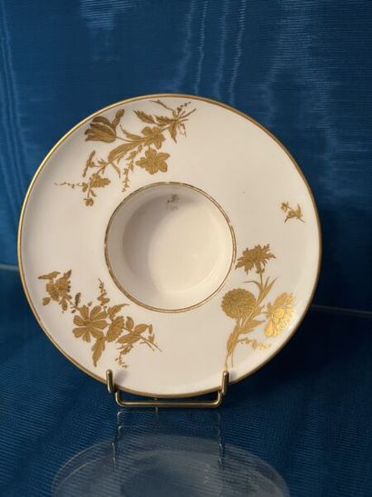 SÈVRES.
Sunken porcelain goblet and saucer...