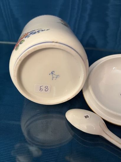 SÈVRES.
Porcelain tobacco pot and lid, with...