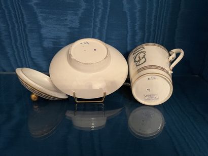LILLE.
Porcelain trembleuse covered cup and...