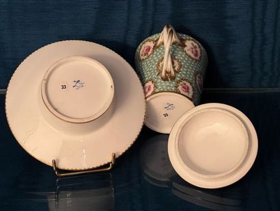 SÈVRES.
Sunken porcelain goblet and saucer...