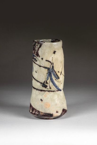 Catherine VANIER (née en 1943).
Vase cylindrique...