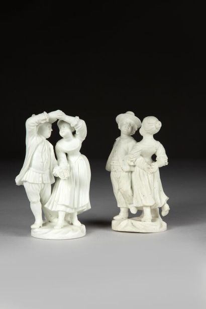 ORLÉANS or MENNECY.
Two soft porcelain cookie...
