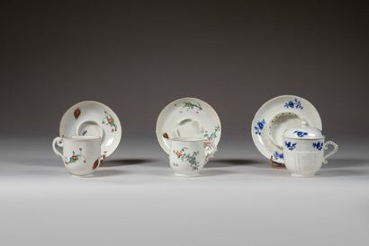 CHANTILLY.
Trembleuse cup and saucer in tin-glazed...
