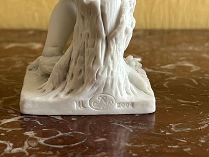 SÈVRES.
Suite of four porcelain bisque statuettes...
