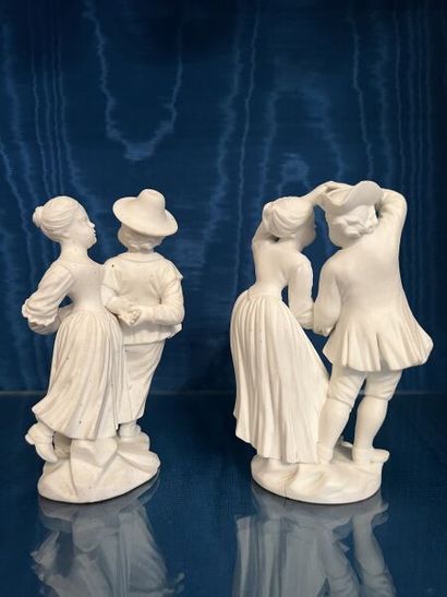 ORLÉANS or MENNECY.
Two soft porcelain cookie...