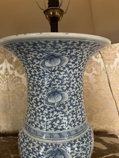 CHINA.
Pair of porcelain baluster vases decorated...