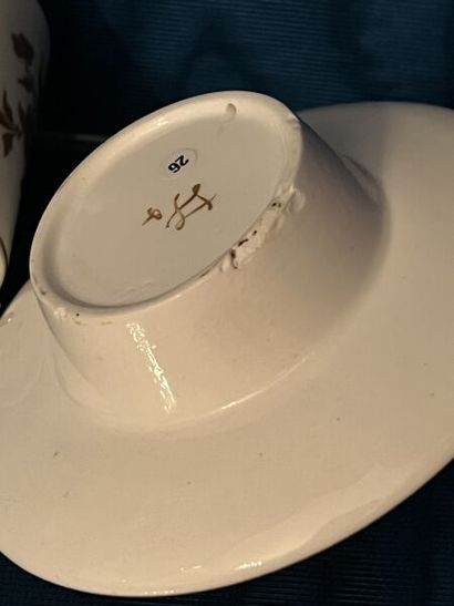 SÈVRES.
Sunken porcelain goblet and saucer...
