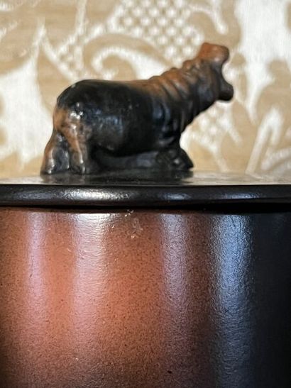 Pierre BAYLE (1945-2004). 
Vase cylindrique...