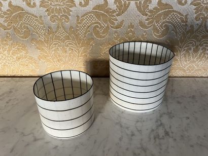 Bodil MANZ (born 1943). 
Suite of two cylindrical...