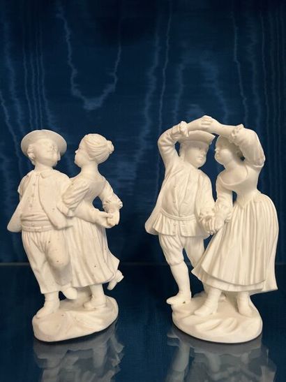 ORLÉANS or MENNECY.
Two soft porcelain cookie...