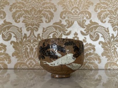 JAPAN.
Light brown-glazed terracotta raku...