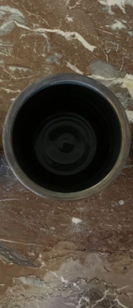 Contemporary school. 
Ceramic scroll vase...