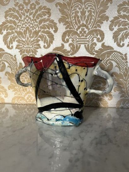 David MILLER (1942-2008). 
Vase with two...