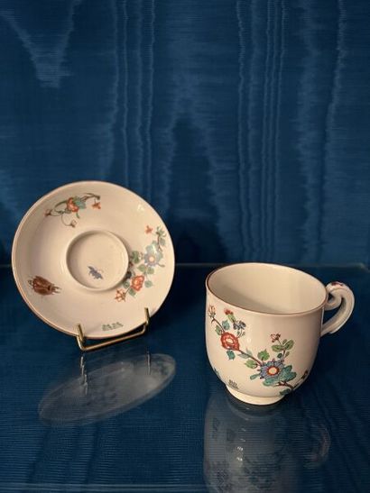 CHANTILLY.
Trembleuse cup and saucer in tin-glazed...