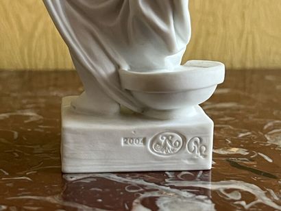 SÈVRES.
Suite of four porcelain bisque statuettes...