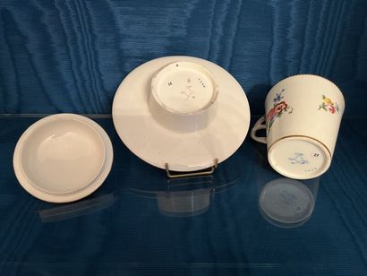SÈVRES.
Sunken porcelain goblet and saucer...
