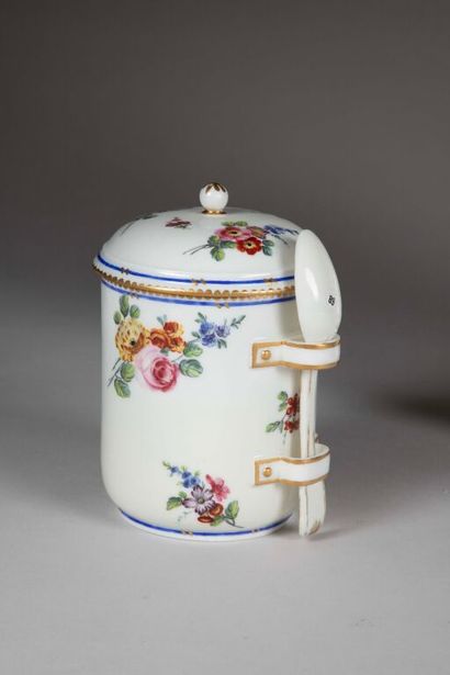 SÈVRES.
Porcelain tobacco pot and lid, with...