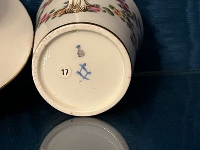 SÈVRES.
Sunken porcelain goblet and saucer...