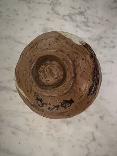 JAPAN.
Light brown-glazed terracotta raku...