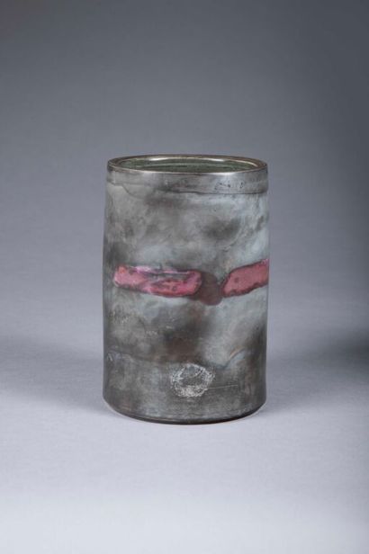 Contemporary school. 
Ceramic scroll vase...