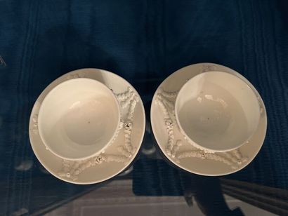 SAINT-CLOUD. 
Pair of sorbets and their saucers...