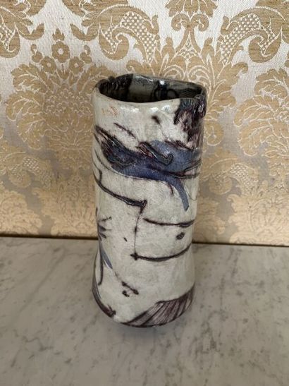 Catherine VANIER (née en 1943).
Vase cylindrique...