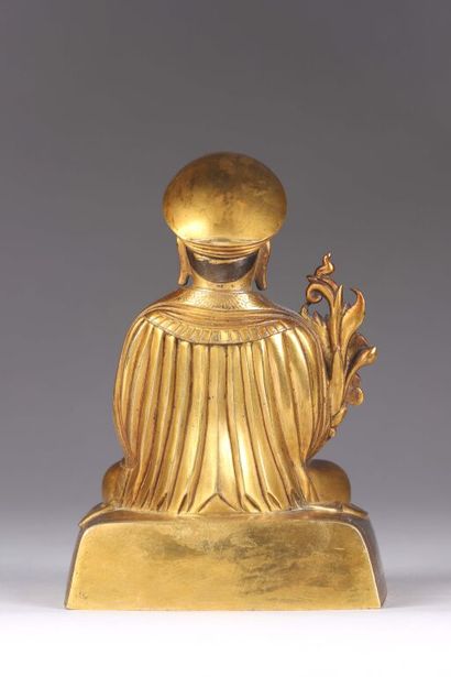 TIBET.
Statuette du troisième Changkya Hutuktu...