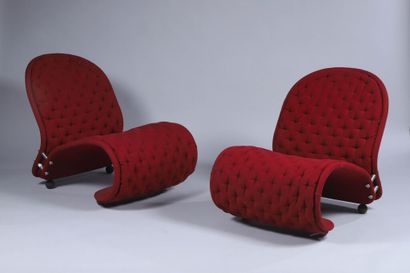 Verner PANTON (1926-1998).
Paire de fauteuils...
