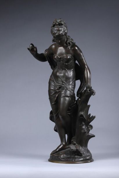 Auguste MOREAU (1834-1917).
Jeune femme au...