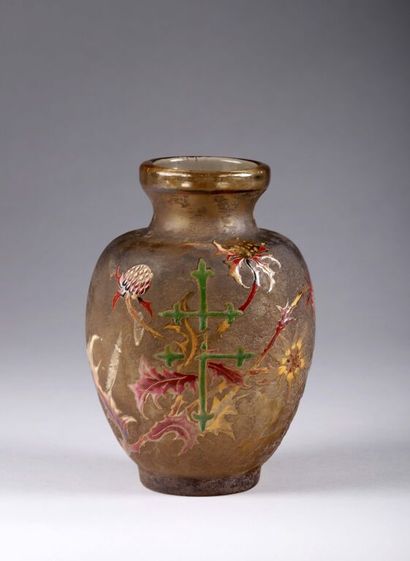 Émile GALLÉ (1846-1904) 
Vase balustre en...