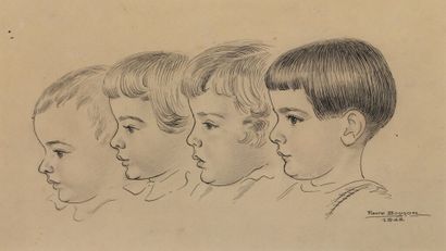 Pierre BOUGON (XXe siècle).
Portrait d'enfants....