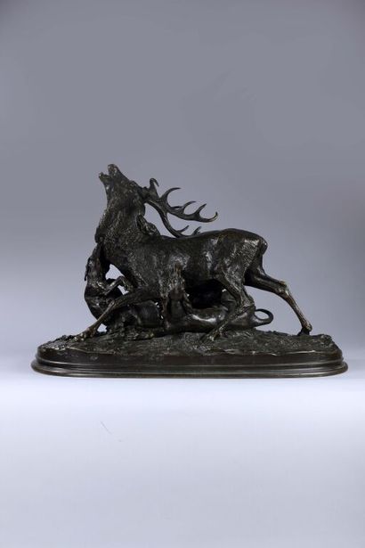 D'après Pierre-Jules MENE (1810-1879).
Chasse...