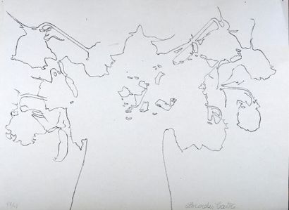 Lourdès CASTRO (1930-2022).
- Abstraction.
Lithographie....