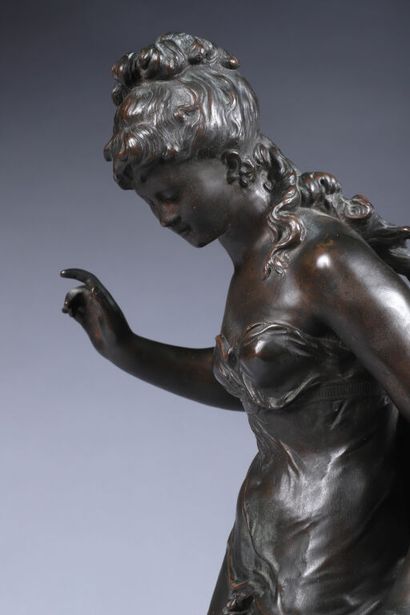 Auguste MOREAU (1834-1917).
Jeune femme au...