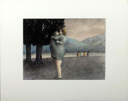 Roland TOPOR (1938-1997).
Mère et son enfant....