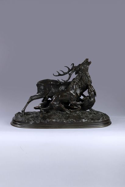 D'après Pierre-Jules MENE (1810-1879).
Chasse...