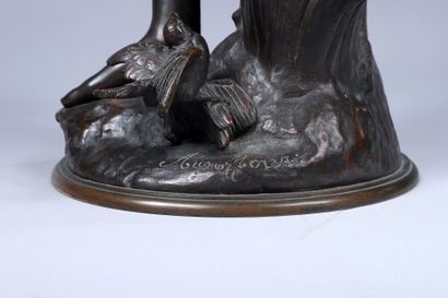 Auguste MOREAU (1834-1917).
Jeune femme au...