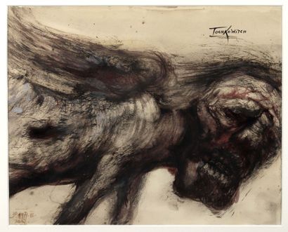 Uroch TOCHKOWITCH [Uroš TOŠKOVIĆ] (1932-2019).
Autoportrait.
Technique...