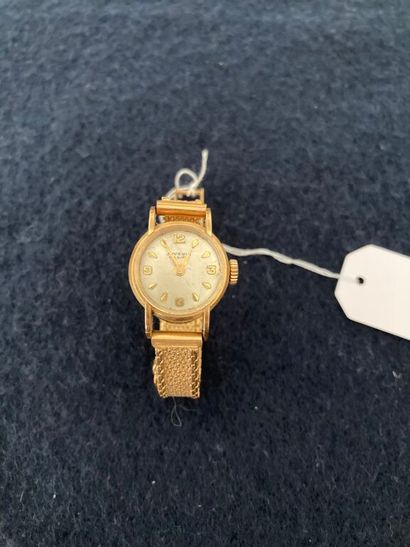 JUVENIN.
Montre de dame en or jaune 750 ‰,...