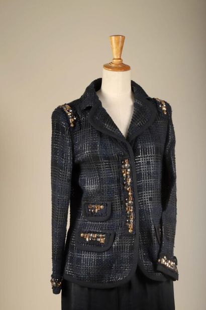 * LOUIS VUITTON.
Veste droite en tweed de...