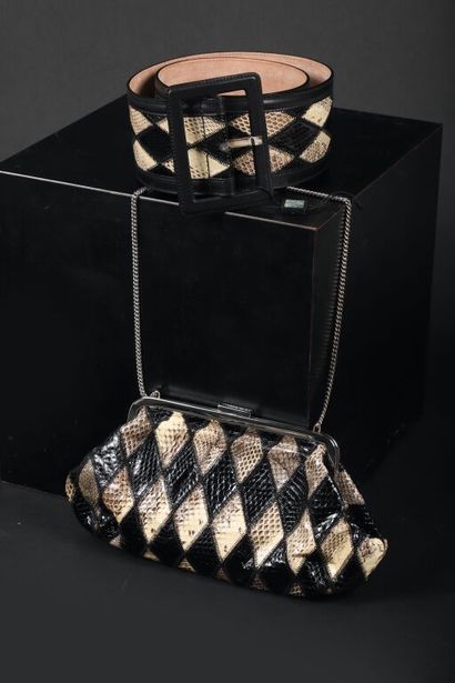 * DOLCE & GABBANA.
Lot patchwork losanges...