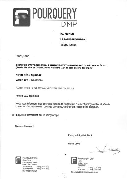 * ALEXANDRA ROSIER.
Alliance souple en or...
