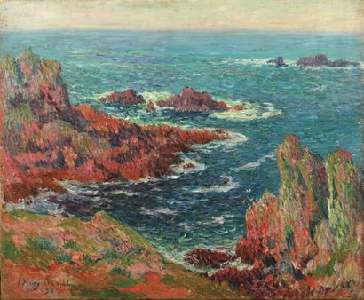 Henry MORET (1856-1913).
Falaise d'Ouessant,...