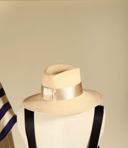 MAISON MICHEL.
Set of two hats: 
- Straw...