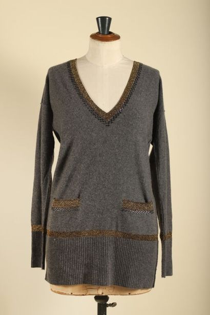 SONIA RYKIEL.
Long-sleeved dress in gray...