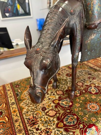 JAPAN. 
Bronze proof with brown patina and...